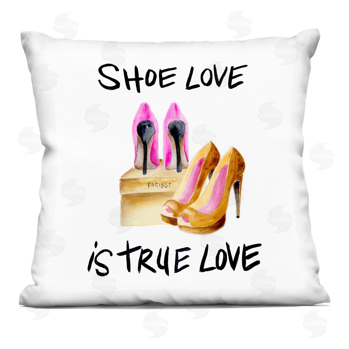 Shoes True Love Glam Fashion Heels Phrase Decorative Printed Pillow, Home Decor by Regina Moore