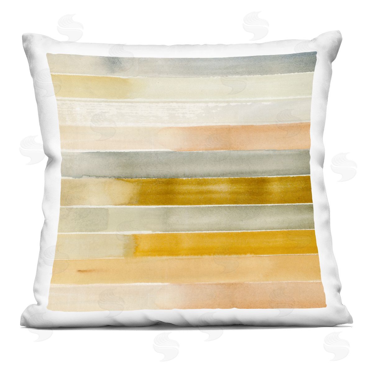 Radiant Ombre Stripes Geometric Abstraction Decorative Printed Pillow, Home Decor by Annie Warren