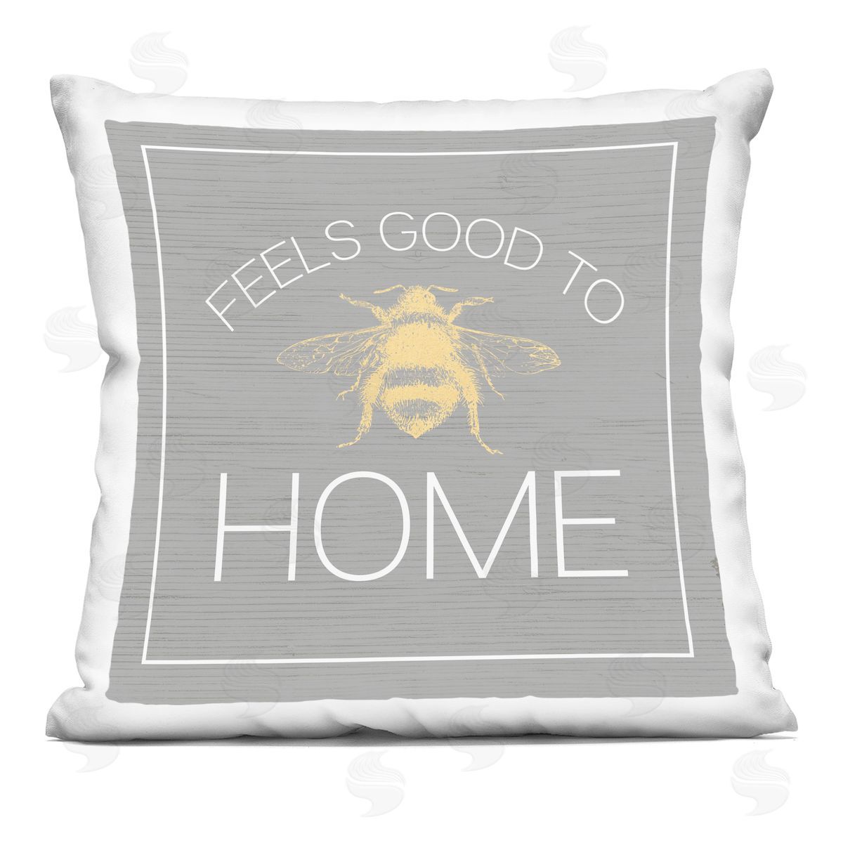 Good To Bee Rustic Insect Bumble Phrase Decorative Printed Pillow, Home Decor by Stupell Studio