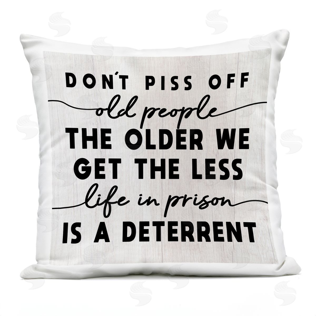 Older We Get Humorous Typography Phrase Outdoor Printed Pillow, Home Decor by Stupell Studio