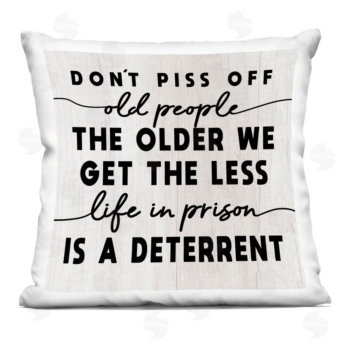 Older We Get Humorous Typography Phrase Decorative Printed Pillow, Home Decor by Stupell Studio