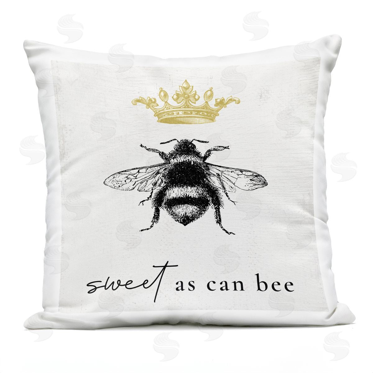 Sweet As Can Bee Royal Crown Insect Phrase Outdoor Printed Pillow, Home Decor by Stupell Studio