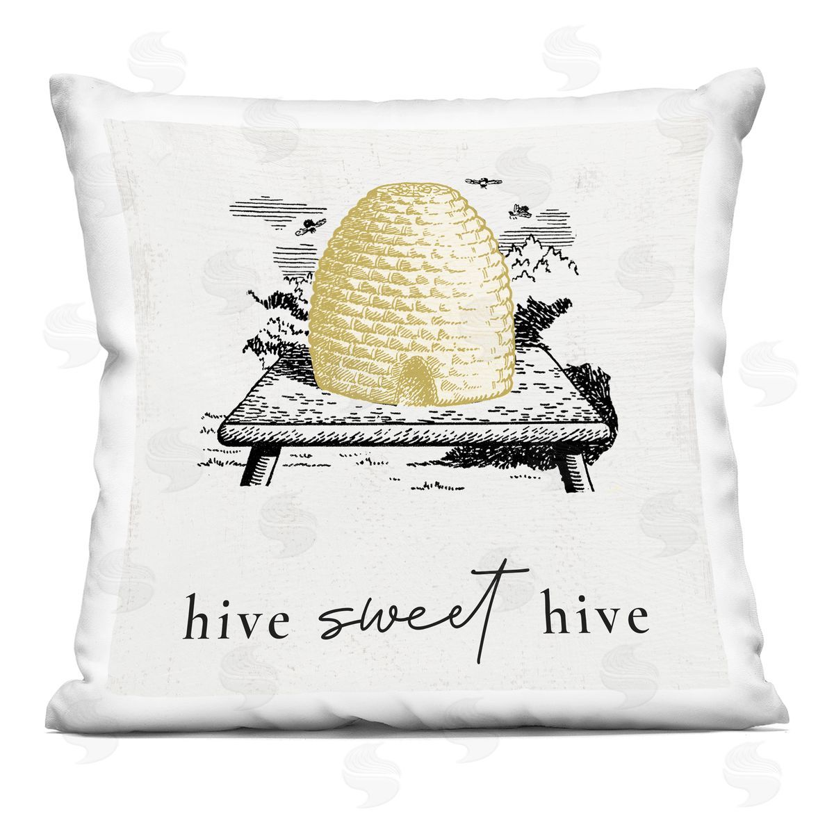 Sweet Hive Vintage Country Insect Bees Decorative Printed Pillow, Home Decor by Stupell Studio