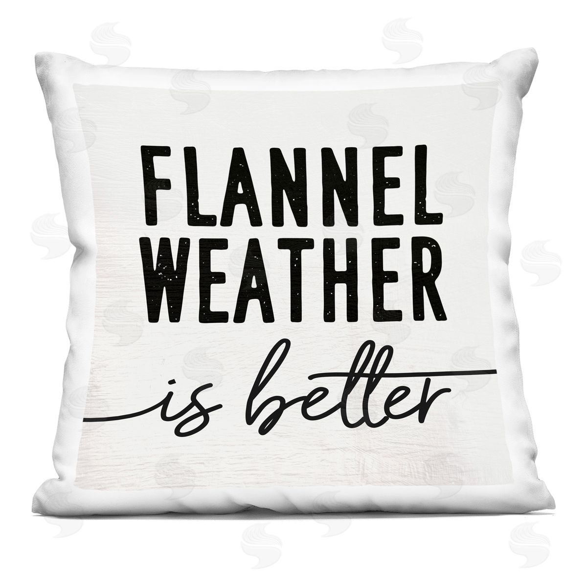 Flannel Weather Is Better Vintage Rustic Fall Typography Decorative Printed Pillow, Home Decor by Stupell Studio