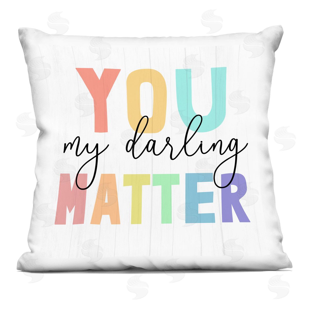 You Matter Bold Rainbow Block Letters Phrase Decorative Printed Pillow, Home Decor by Stupell Studio