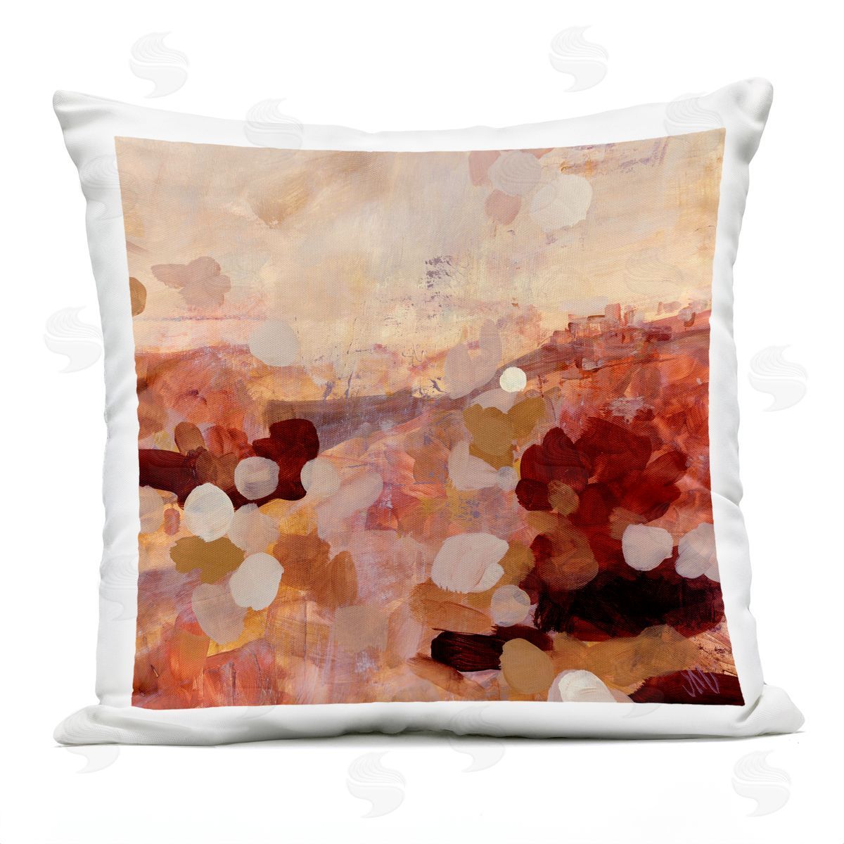 Abstract Layered Desert Landscape Outdoor Printed Pillow, Home Decor by Jodi Maas