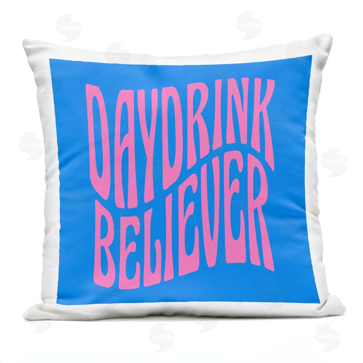 Daydrink Believer Summer Phrase Outdoor Printed Pillow, Home Decor by lulusimonSTUDIO
