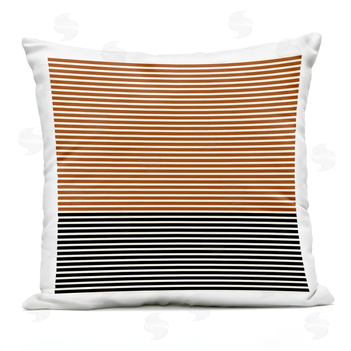 Modern Brown Black Stripes Outdoor Printed Pillow, Home Decor by Amy Brinkman