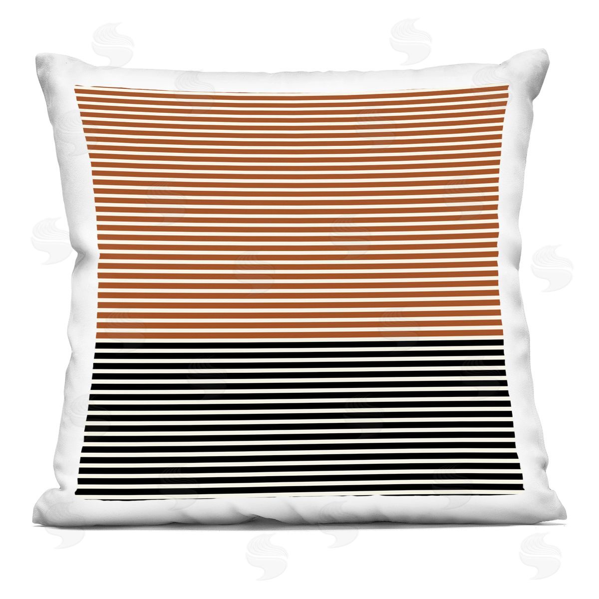 Modern Brown Black Stripes Decorative Printed Pillow, Home Decor by Amy Brinkman