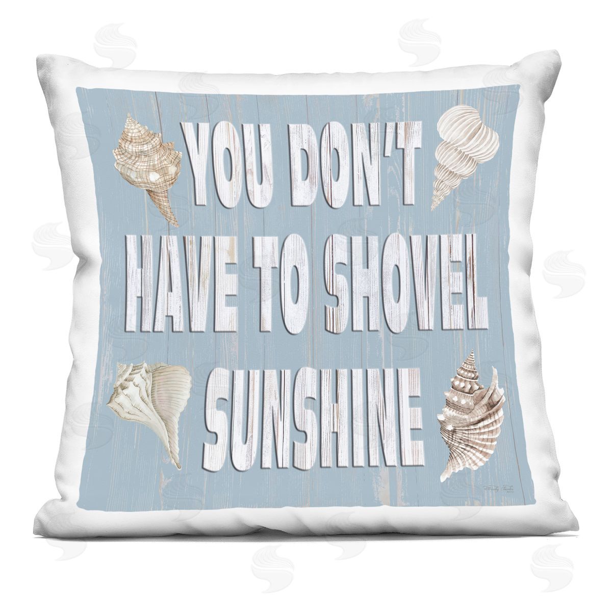 Don't Shovel Sunshine Phrase Decorative Printed Pillow, Home Decor by Cindy Jacobs