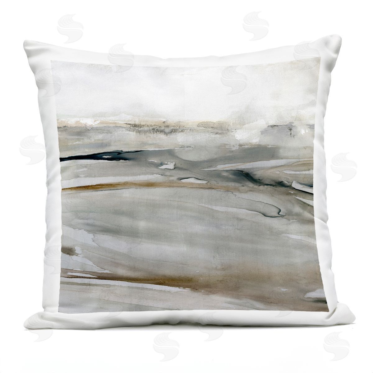 Abstract Beige Landscape Outdoor Printed Pillow, Home Decor by Carol Robinson