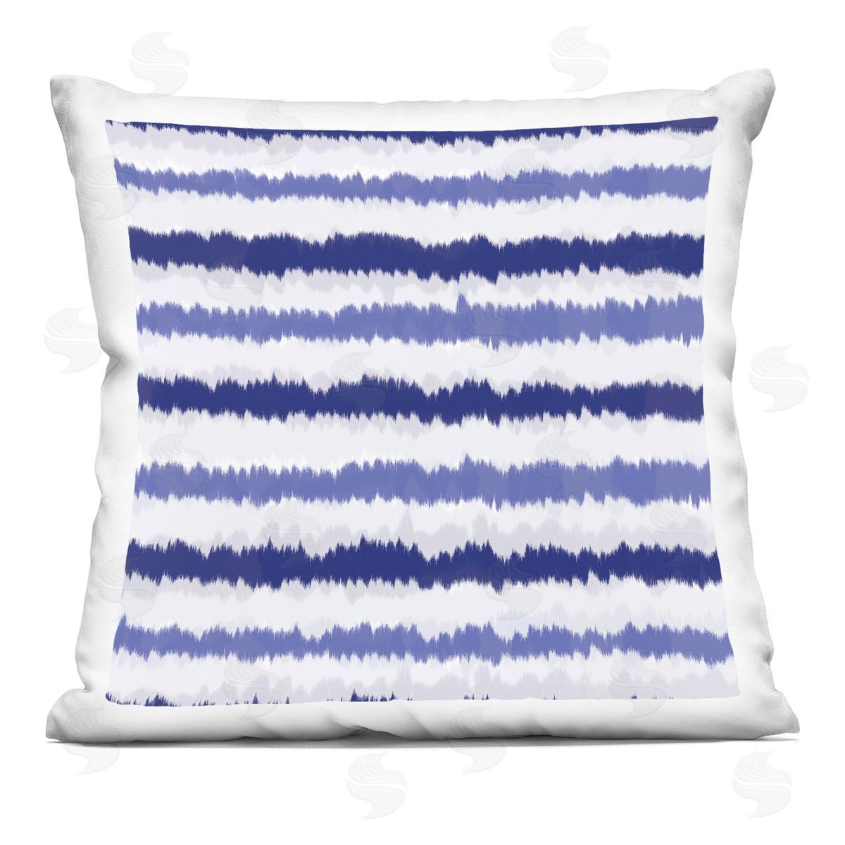 Asymmetrical Blue Stripes Pattern Decorative Printed Pillow, Home Decor by Aralma