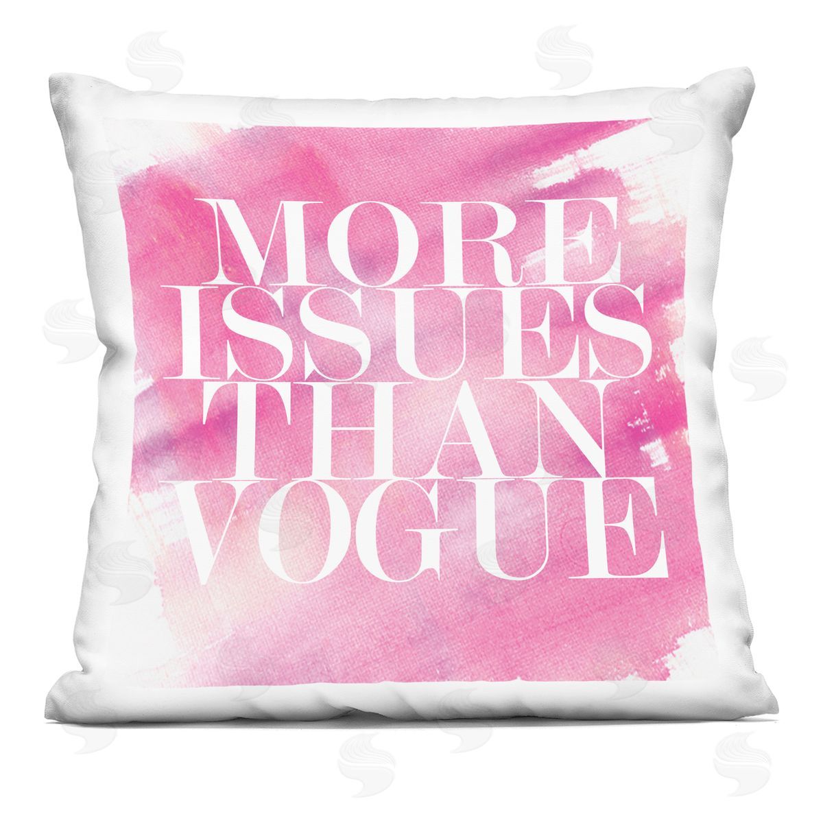 More Issues Than Vogue Phrase Decorative Printed Pillow, Home Decor by lulusimonSTUDIO