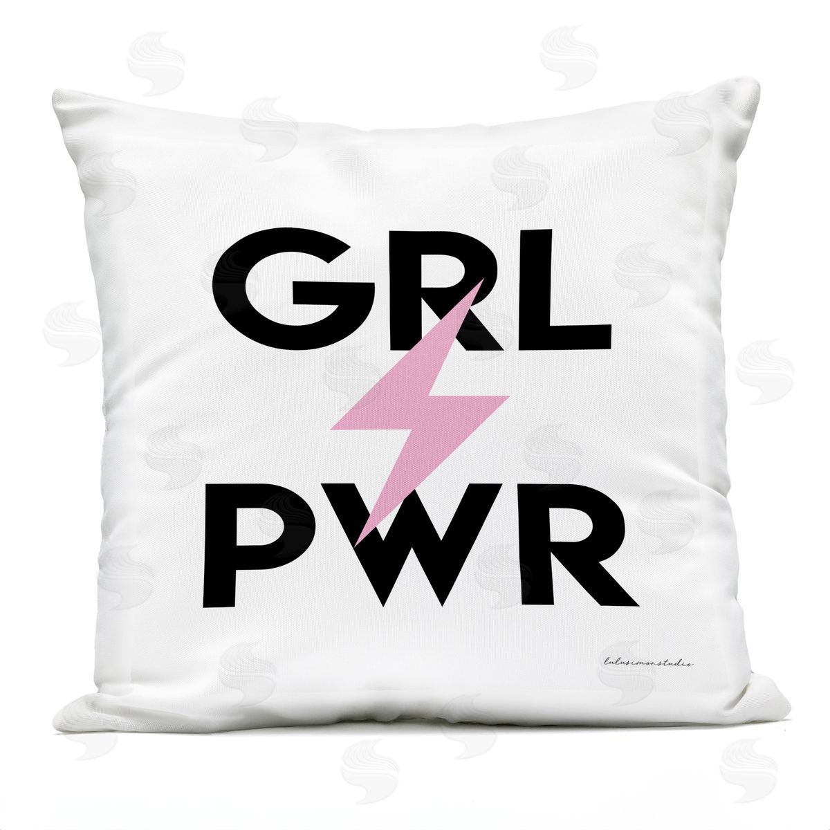 Grl Pwr Pink Lightning Bolt Outdoor Printed Pillow, Home Decor by lulusimonSTUDIO