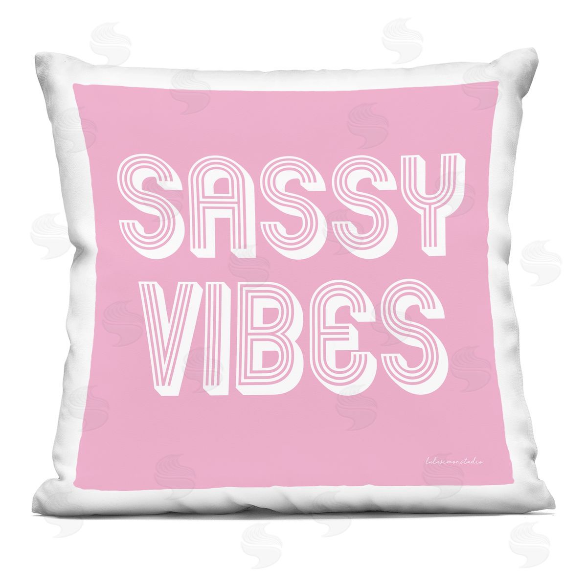 Retro Sassy Vibes Phrase Decorative Printed Pillow, Home Decor by House of Lulu