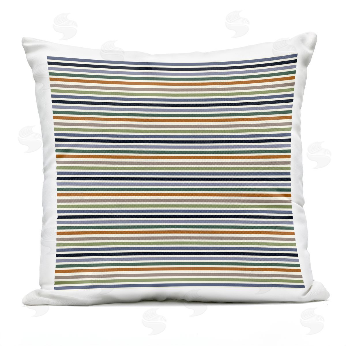 Alternating Muted Stripes Pattern Outdoor Printed Pillow, Home Decor by Amy Brinkman