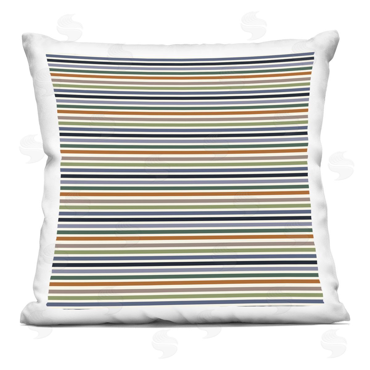 Alternating Muted Stripes Pattern Decorative Printed Pillow, Home Decor by Amy Brinkman