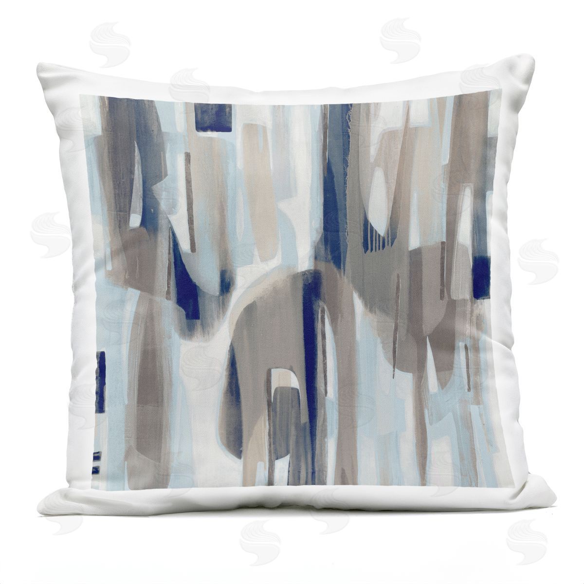Abstract Neutral Tones Arrangement Outdoor Printed Pillow, Home Decor by Liz Jardine