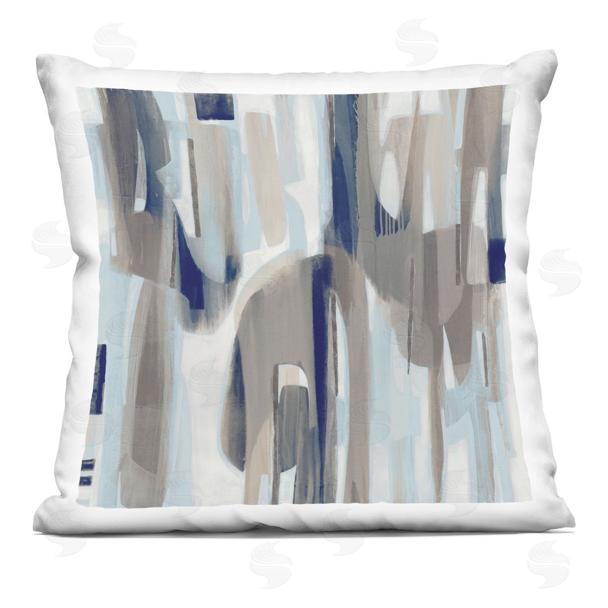 Abstract Neutral Tones Arrangement Decorative Printed Pillow, Home Decor by Liz Jardine