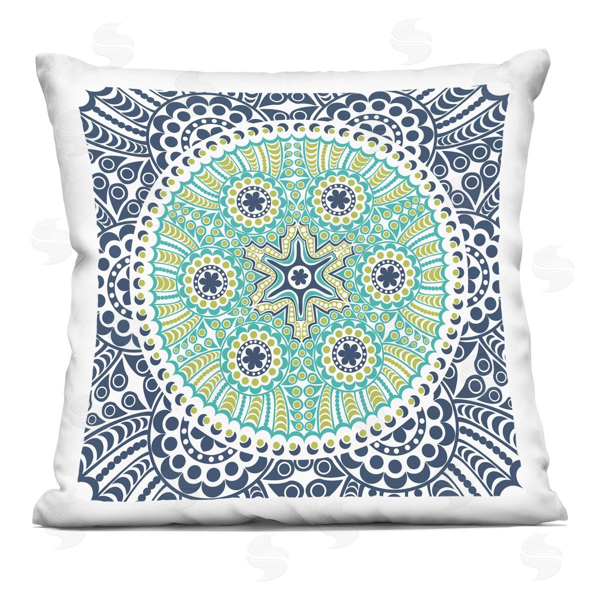Intricate Mosaic Fractal Pattern Decorative Printed Pillow, Home Decor by Geoff Tygert