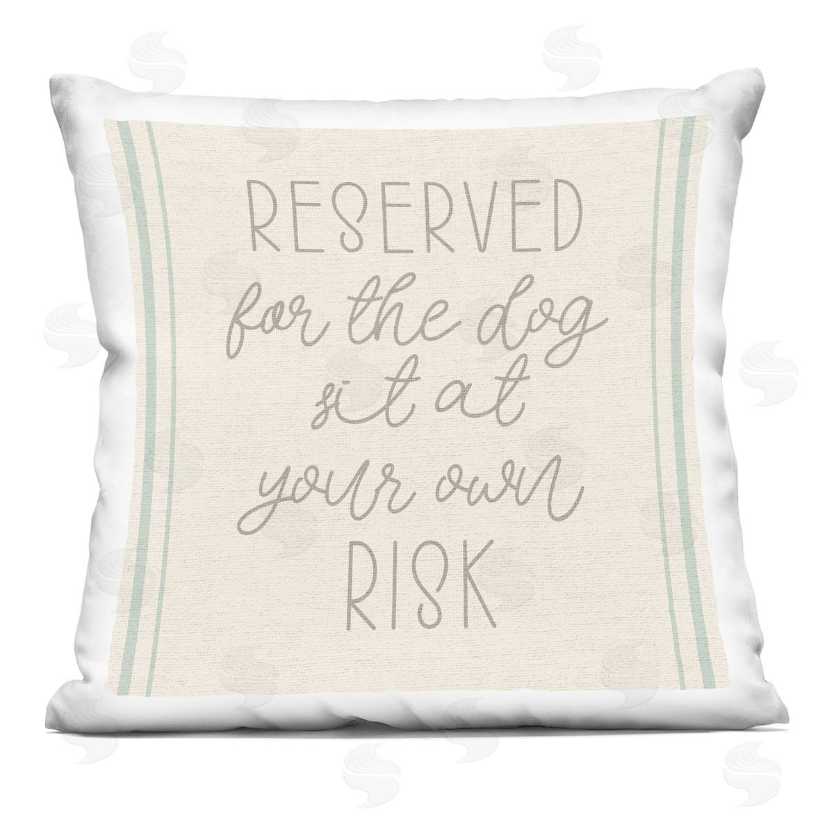 Reserved For The Dog Phrase Decorative Printed Pillow, Home Decor by Stupell Studio