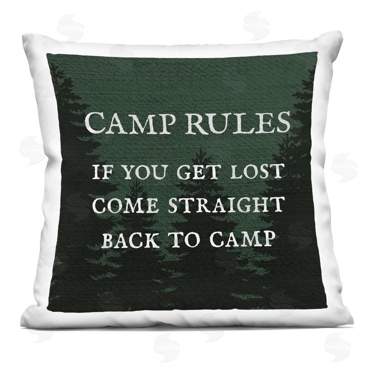 Camp Rules If You Get Lost Humor Decorative Printed Pillow, Home Decor by Stupell Studio