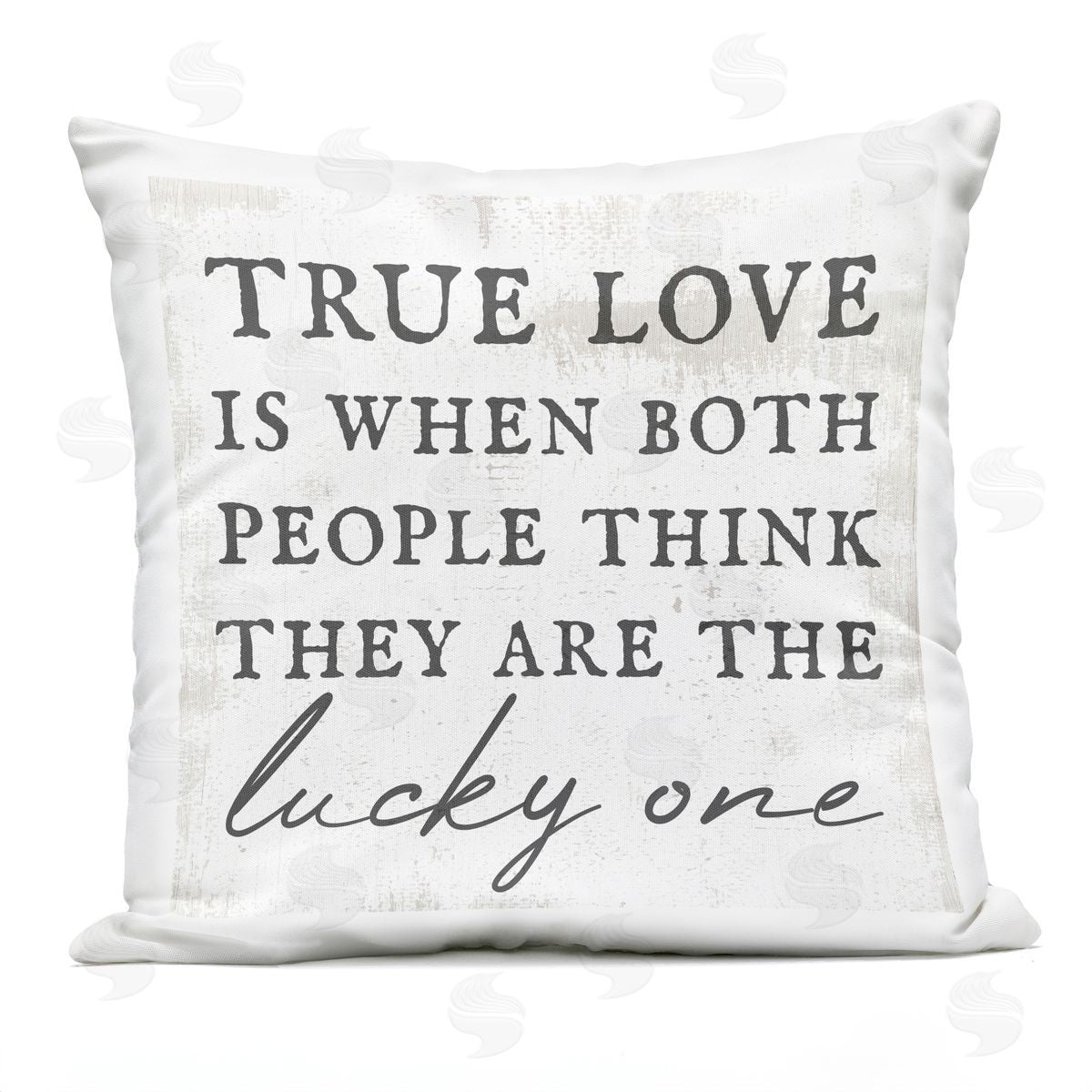 True Love Is When Romance Phrase Outdoor Printed Pillow, Home Decor by Stupell Studio