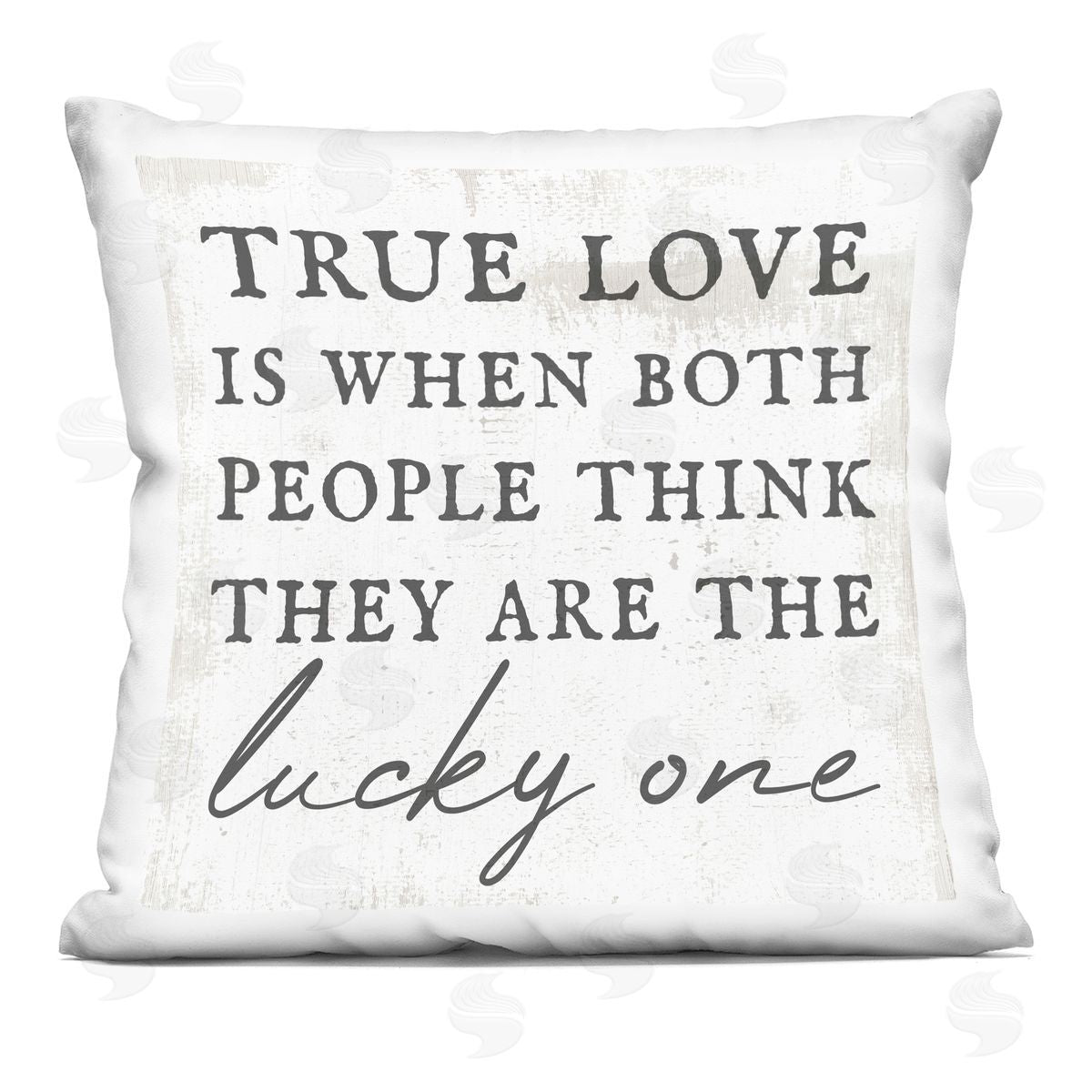 True Love Is When Romance Phrase Decorative Printed Pillow, Home Decor by Stupell Studio