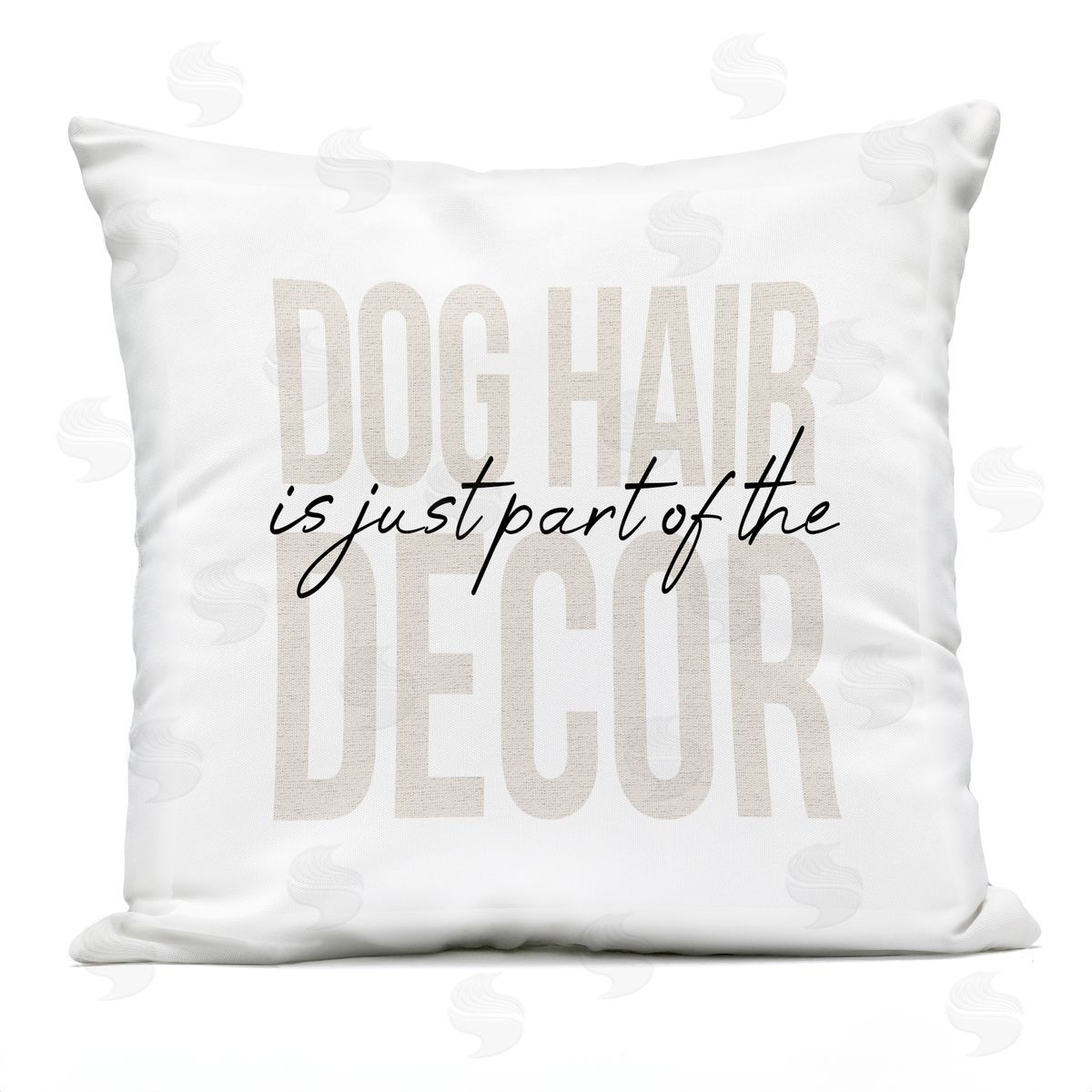 Dog Hair Part Of The Decor Phrase Outdoor Printed Pillow, Home Decor by Stupell Studio
