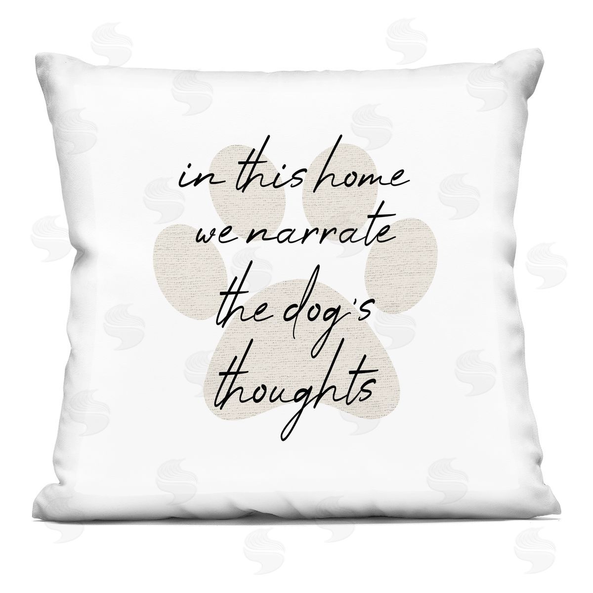 Narrate The Dogs Thoughts Phrase Decorative Printed Pillow, Home Decor by Stupell Studio