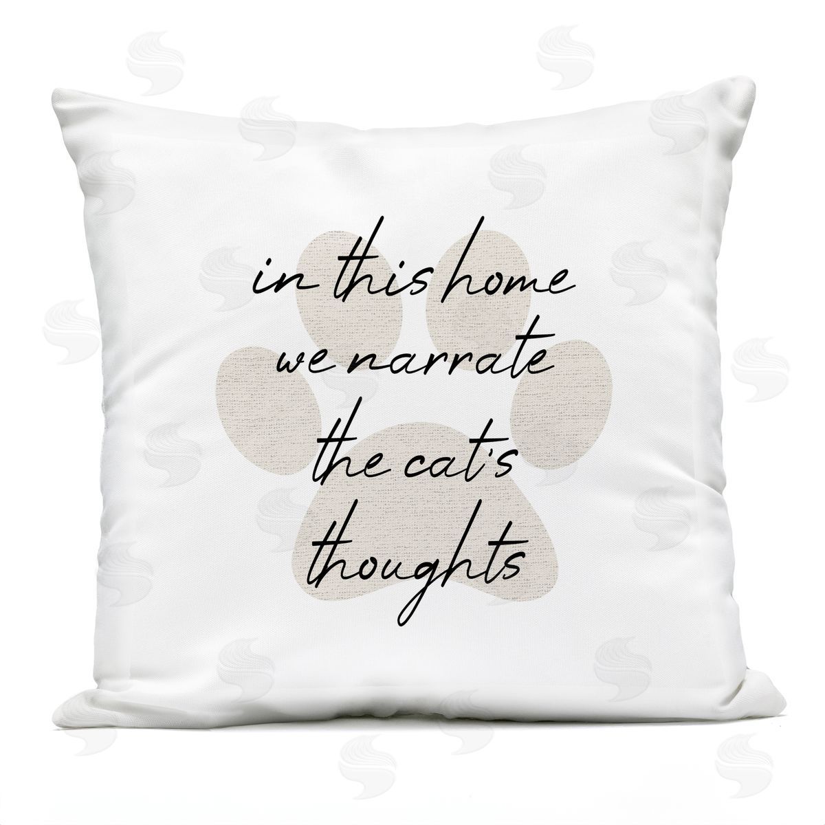 Narrate The Cat's Thoughts Humor Outdoor Printed Pillow, Home Decor by Stupell Studio