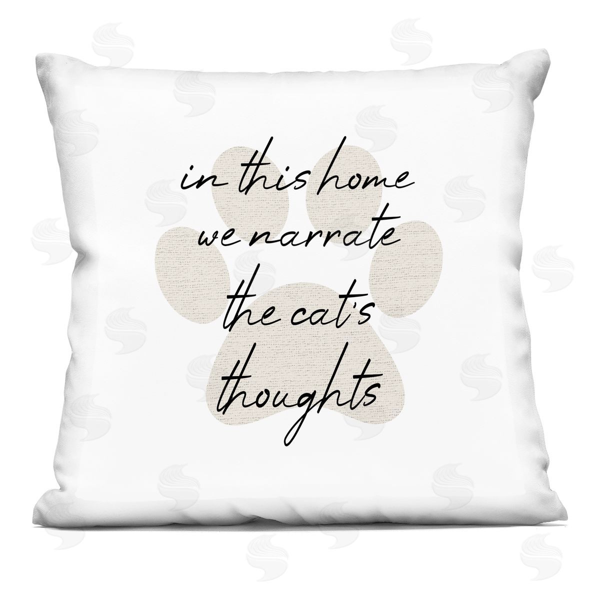 Narrate The Cat's Thoughts Humor Decorative Printed Pillow, Home Decor by Stupell Studio