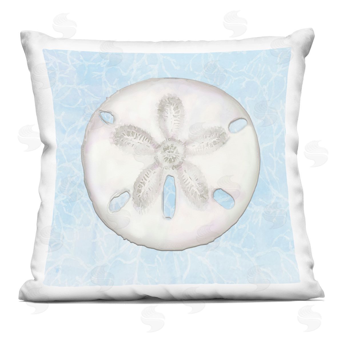 Sand Dollar Coastal Sea Life Decorative Printed Pillow, Home Decor by Diannart