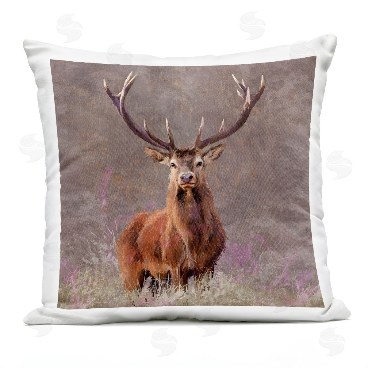 Wildlife Buck Woodland Nature Outdoor Printed Pillow, Home Decor by Pip Wilson