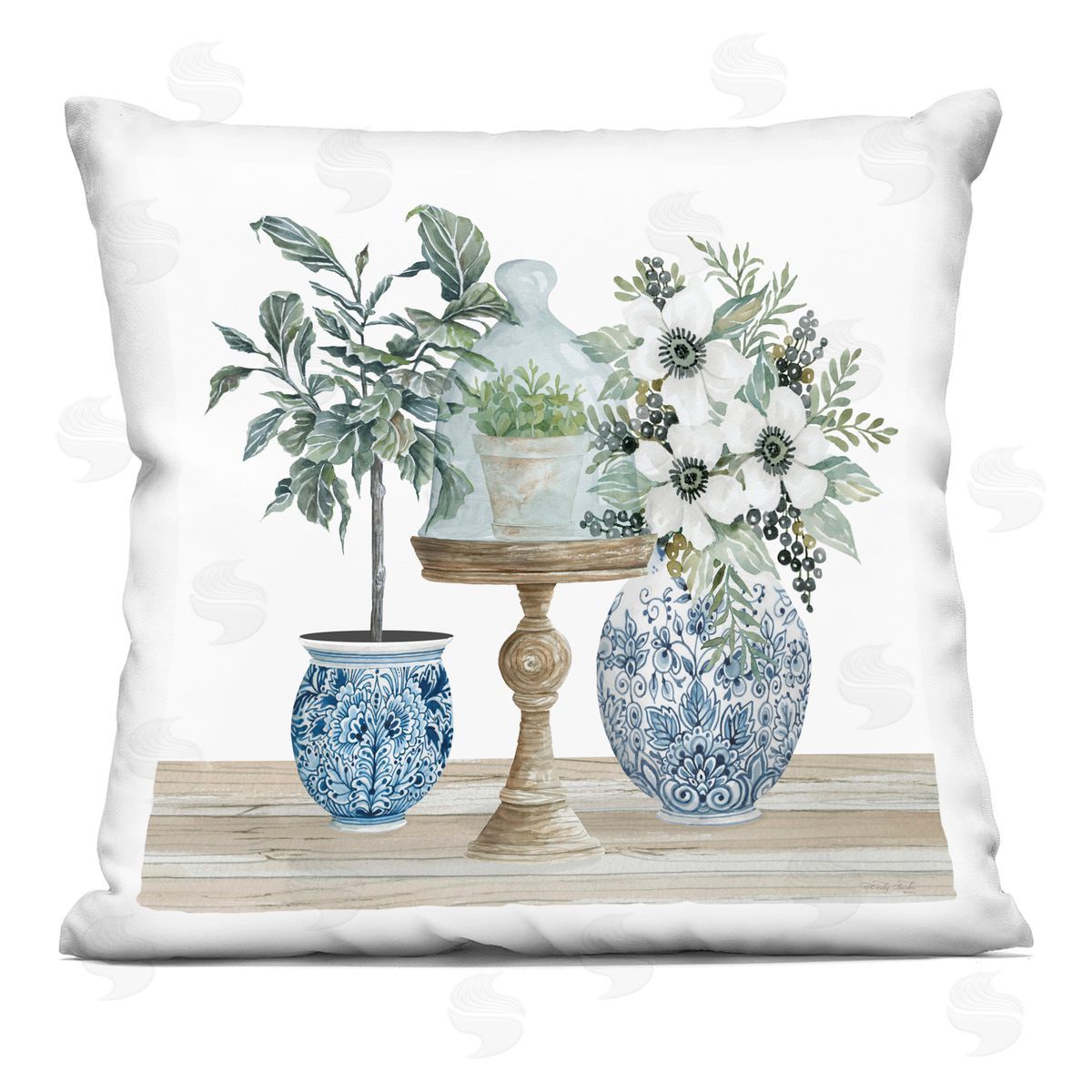 Blooming Flower Bouquet Dome Decorative Printed Pillow, Home Decor by Cindy Jacobs