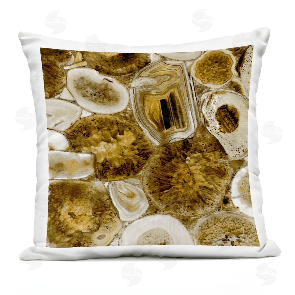 Varied Mineral Geode Shapes Outdoor Printed Pillow, Home Decor by Danielle Carson