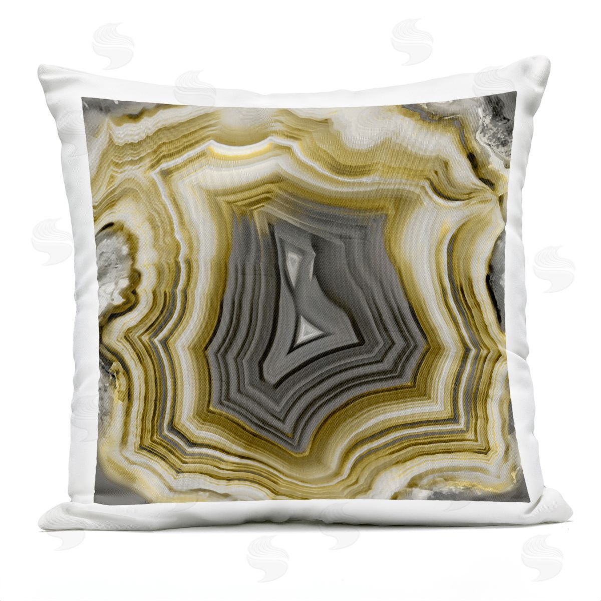 Close Up Geode Crystal Quartz Outdoor Printed Pillow, Home Decor by Danielle Carson