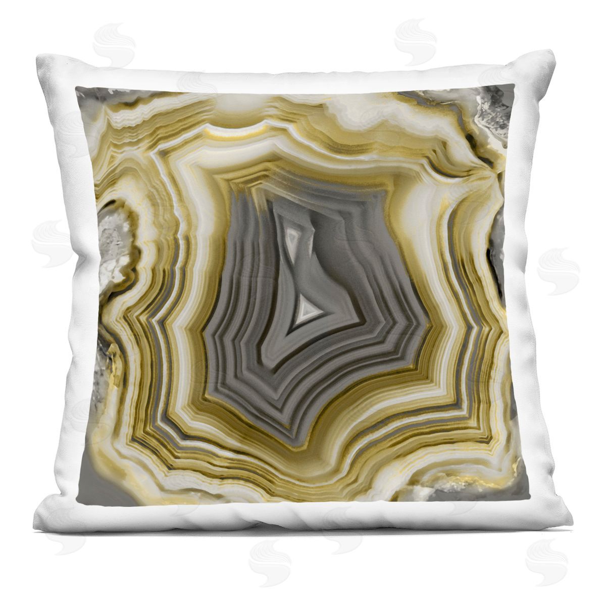 Close Up Geode Crystal Quartz Decorative Printed Pillow, Home Decor by Danielle Carson