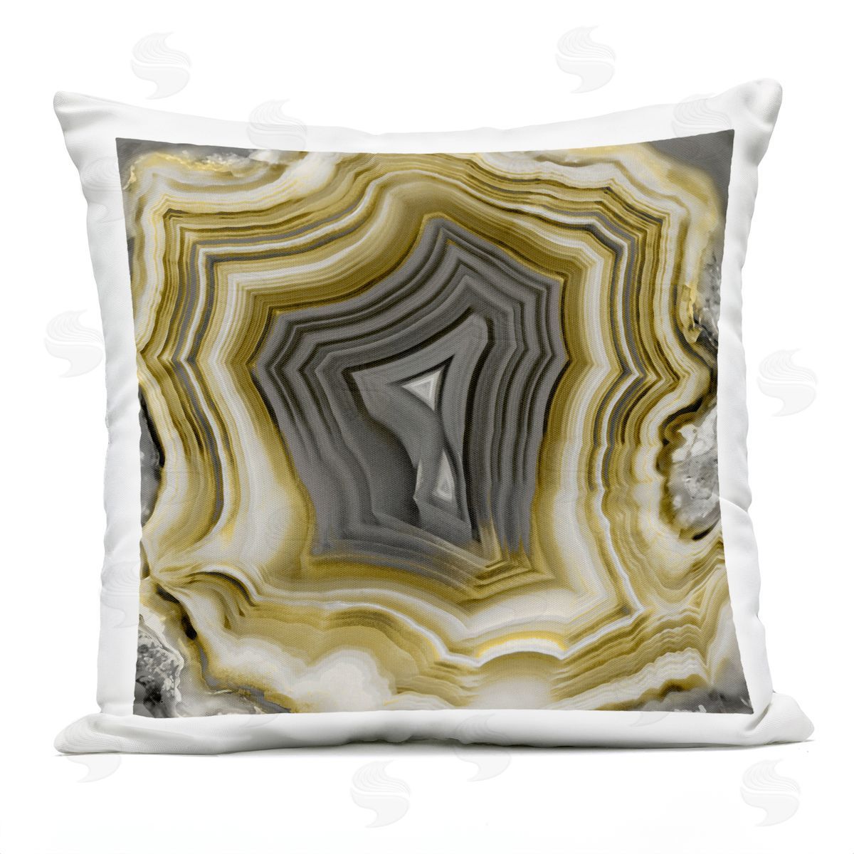 Chic Geode Crystal Pattern Outdoor Printed Pillow, Home Decor by Danielle Carson
