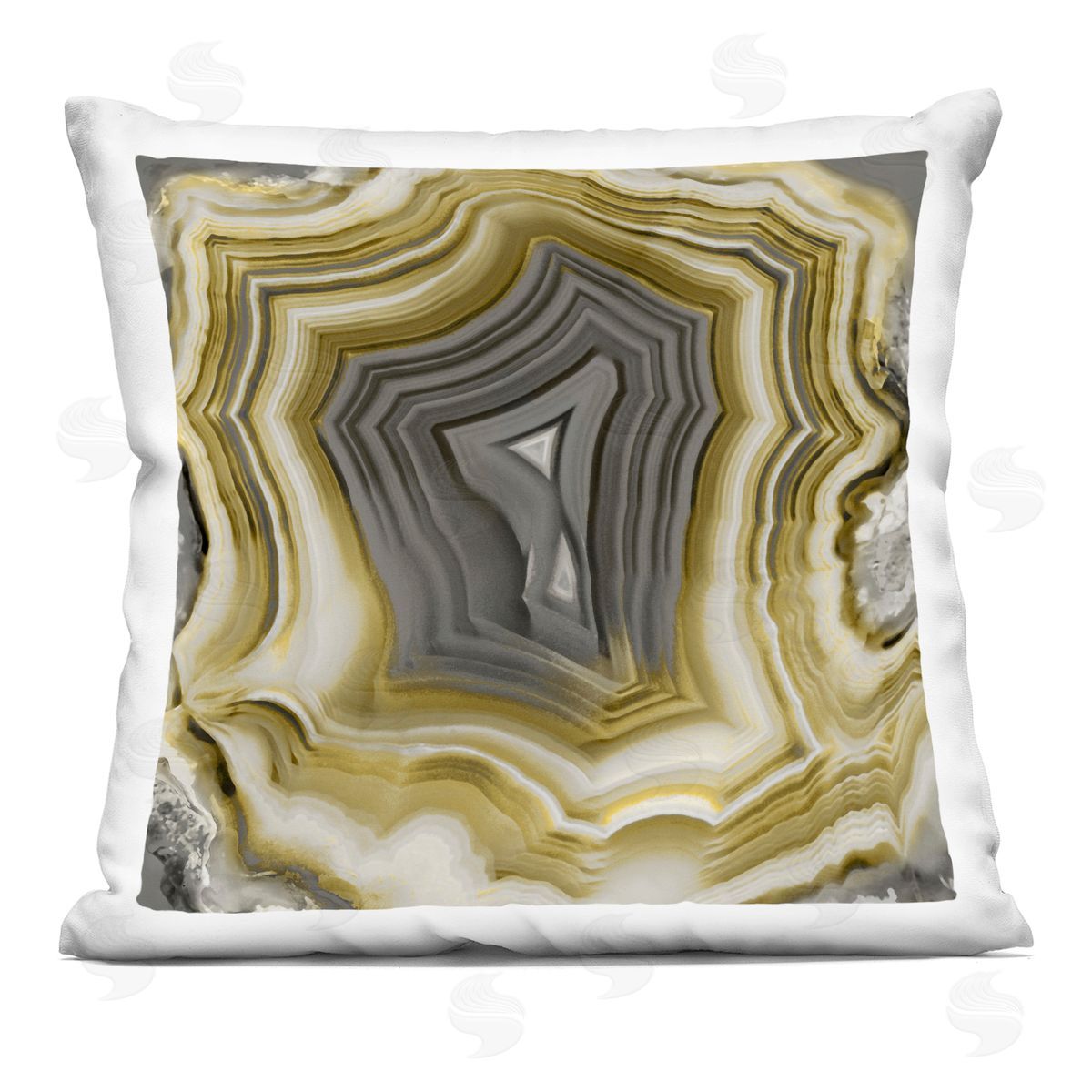 Chic Geode Crystal Pattern Decorative Printed Pillow, Home Decor by Danielle Carson