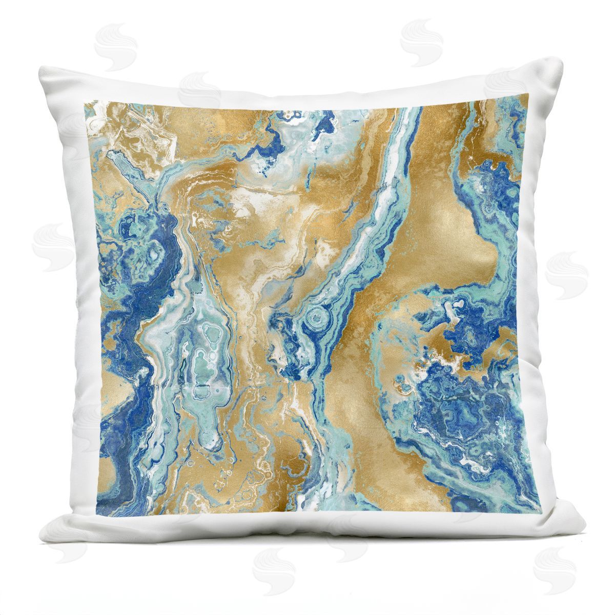 Glam Modern Fluid Shapes Outdoor Printed Pillow, Home Decor by Danielle Carson