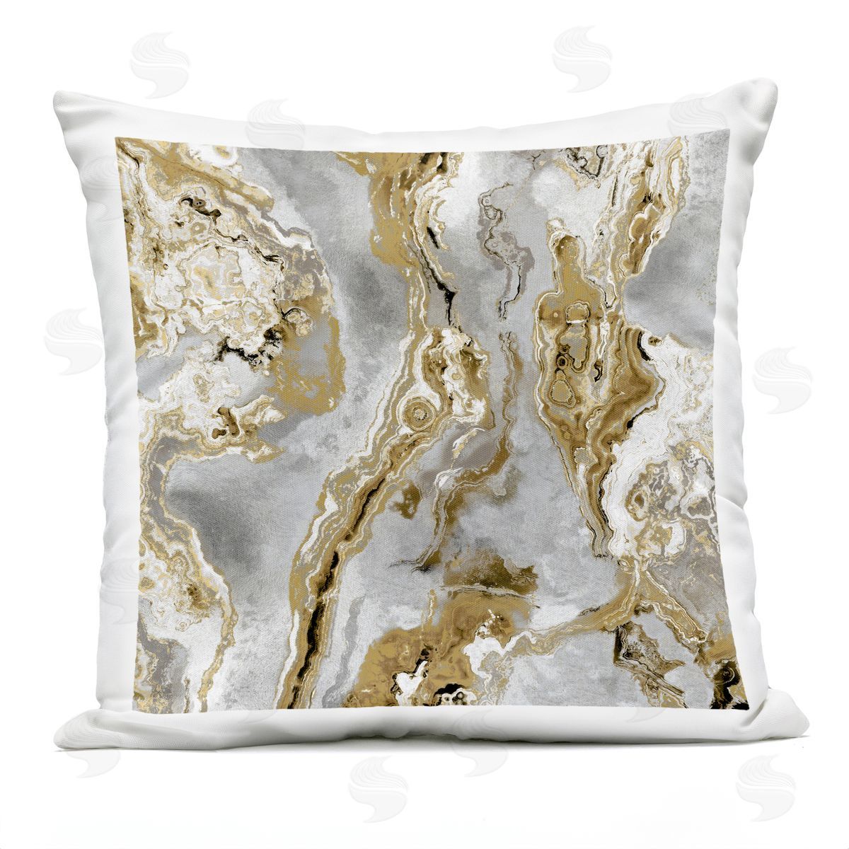 Flowing Glam Mineral Pattern Outdoor Printed Pillow, Home Decor by Danielle Carson