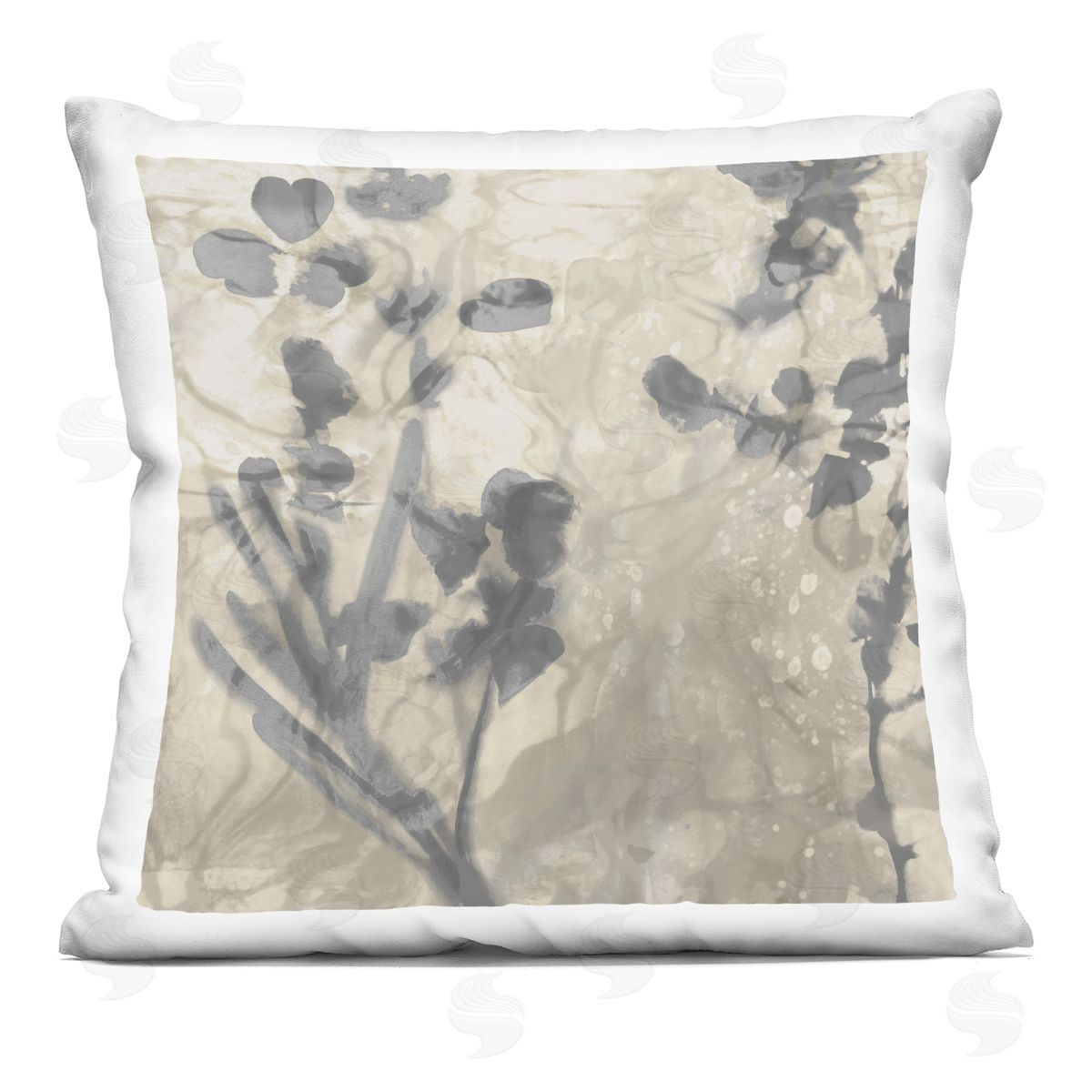 Blooming Botanical Nature Abstract Decorative Printed Pillow, Home Decor by Danielle Carson
