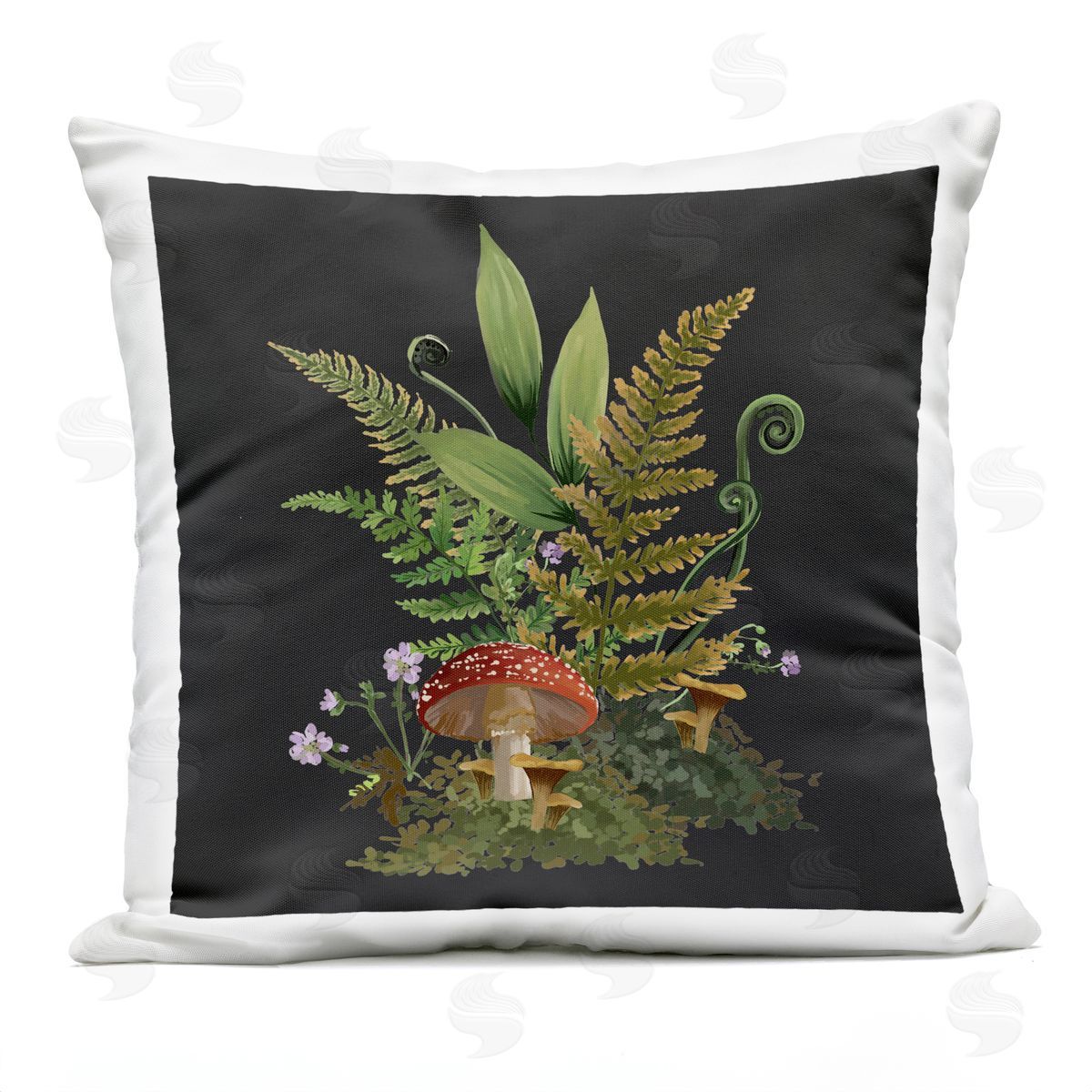 Sprouting Ferns Botanical Nature Outdoor Printed Pillow, Home Decor by House of Rose