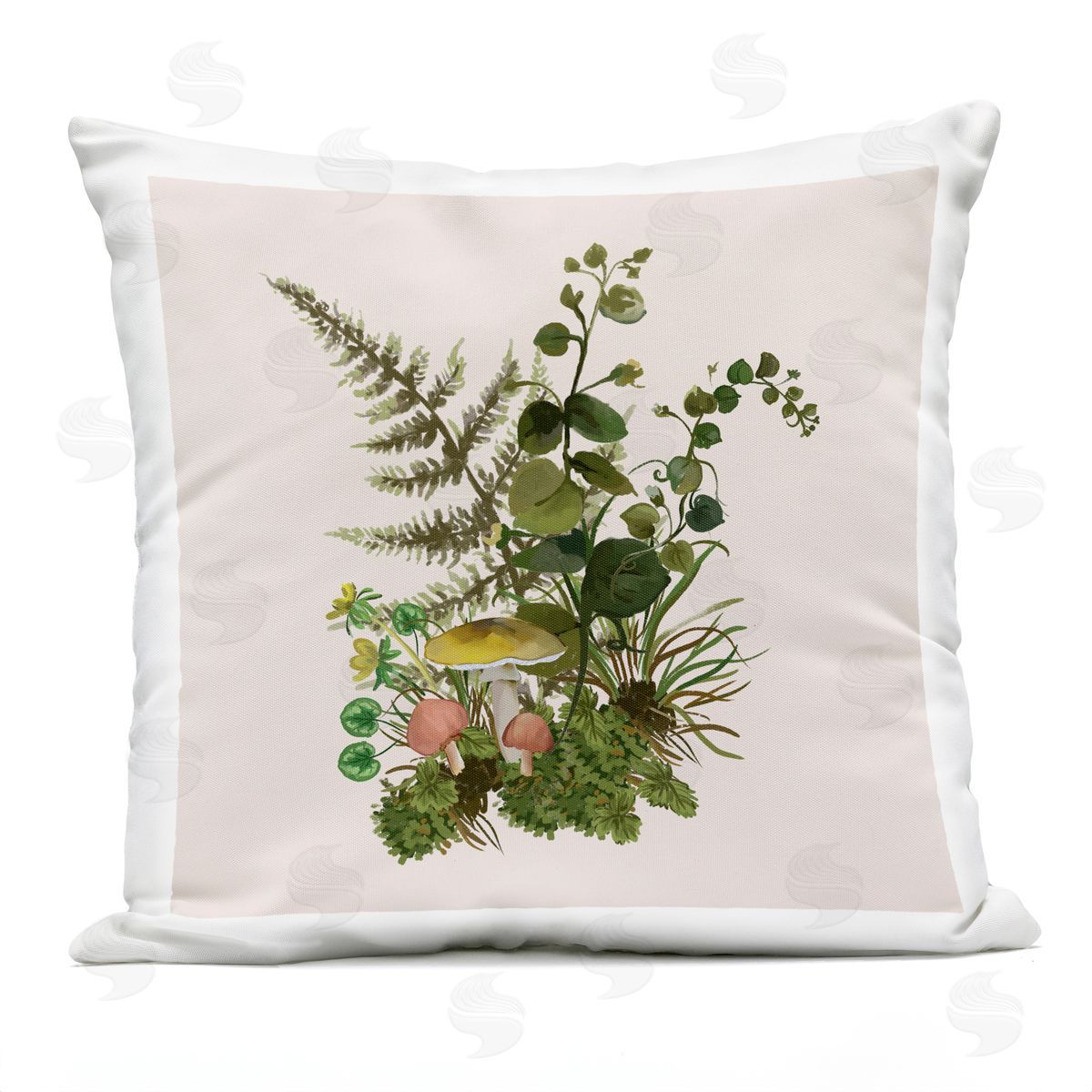 Woodland Nature Lush Vegetation Outdoor Printed Pillow, Home Decor by House of Rose