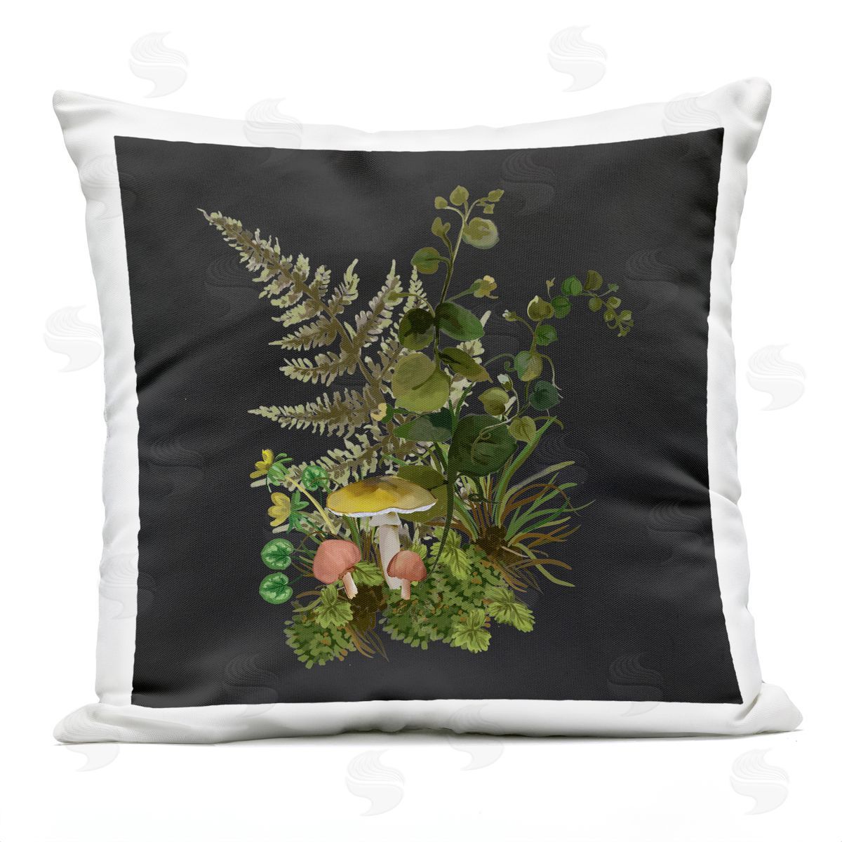 Sprouting Fern Leaves Nature Outdoor Printed Pillow, Home Decor by House of Rose