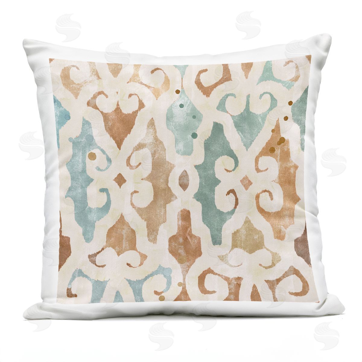 Earth Tones Muted Pattern Outdoor Printed Pillow, Home Decor by Flora Kouta