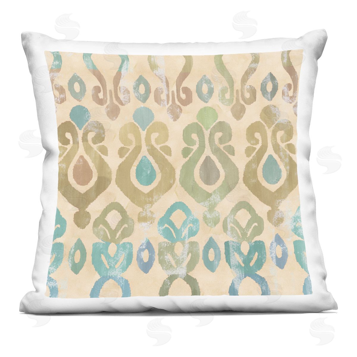 Geometric Earthy Shapes Pattern Decorative Printed Pillow, Home Decor by Flora Kouta