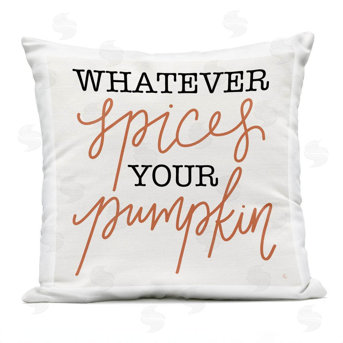 Whatever Spices Your Pumpkin Phrase Outdoor Printed Pillow, Home Decor by Fearfully Made Creations