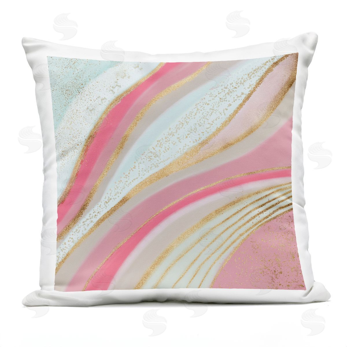 Pink Glam Modern Stripes Outdoor Printed Pillow, Home Decor by Andrea Haase